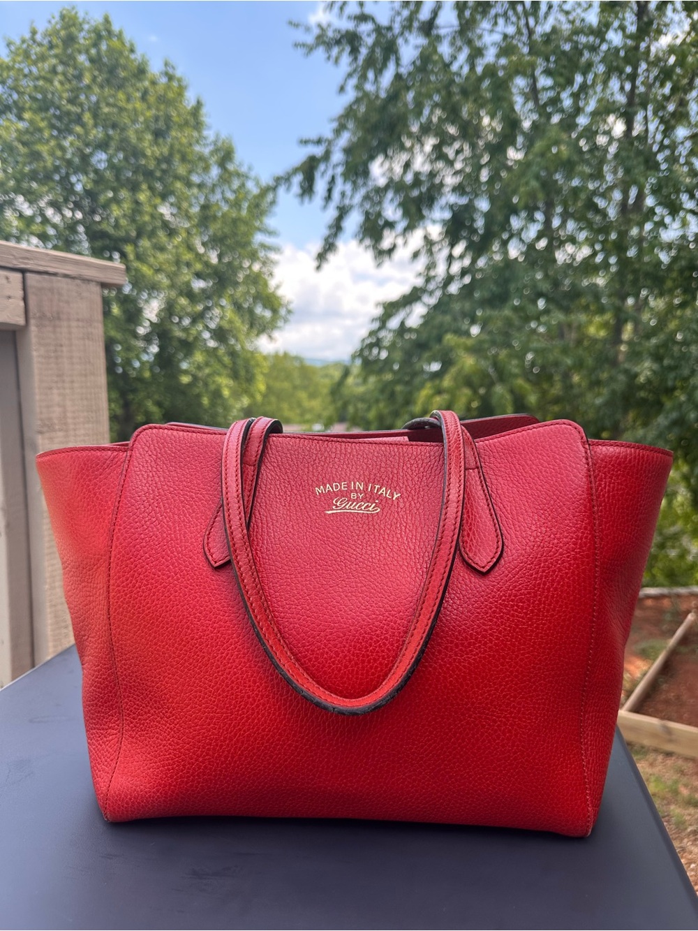 Authentic Gucci Leather Tote Bag